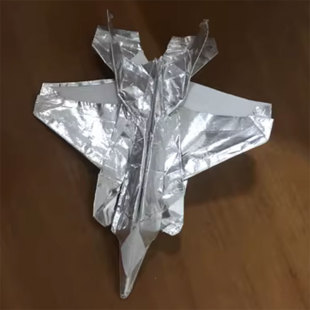 加大号折纸锡纸幼儿园学生美术课手工用复合锡纸正面铝箔反面白纸