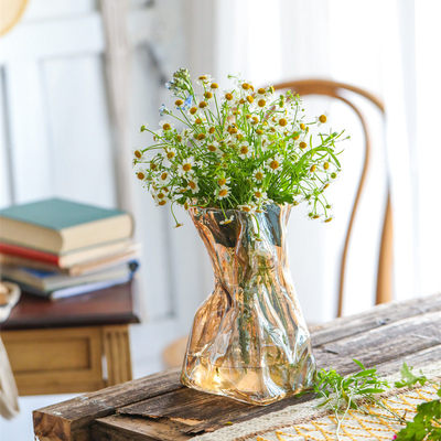 花时间《里樊》北欧轻奢复古几何造型摆件玻璃花瓶餐桌卧室鲜花瓶