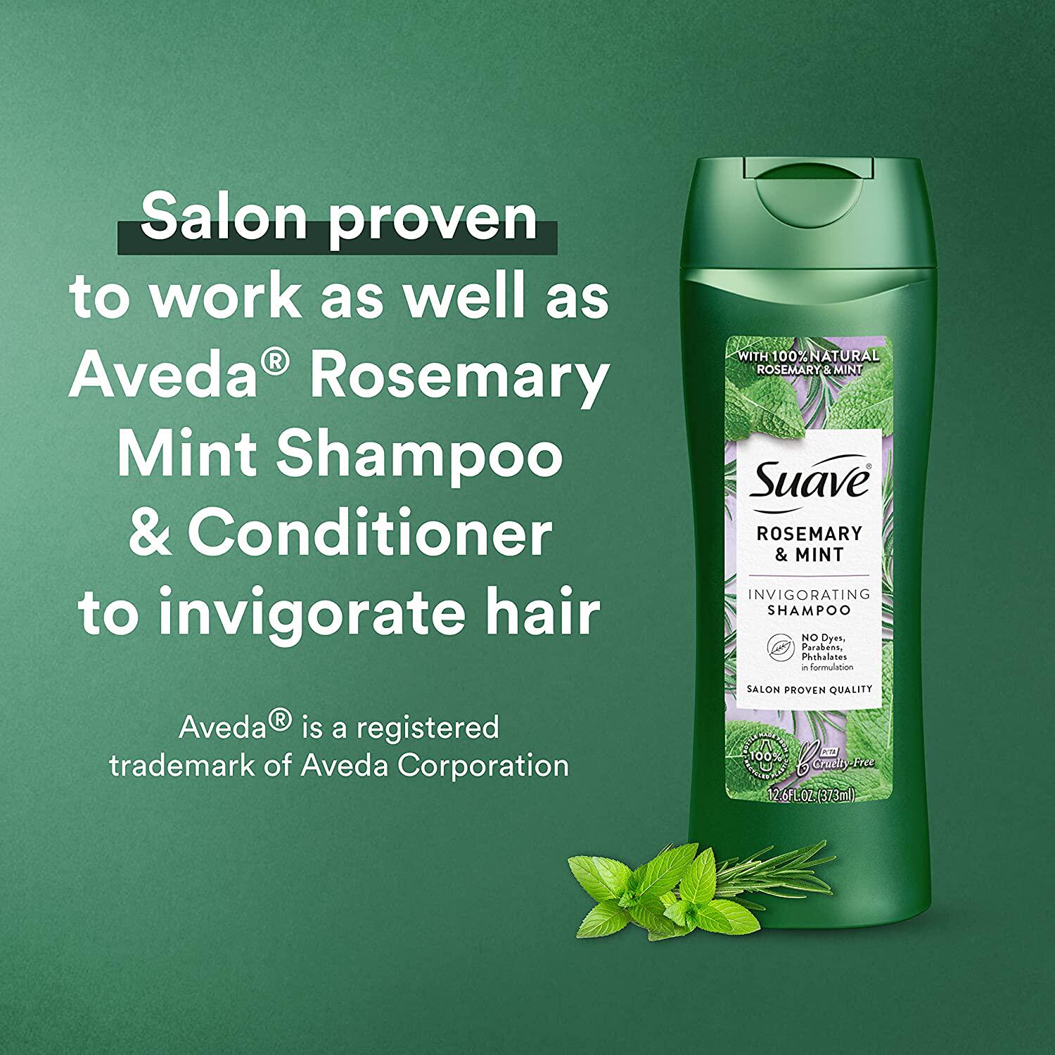 Suave Essentials 迷迭香薄荷洗发水373ml美国造现货