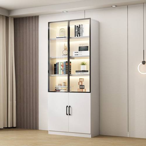 玻璃门防尘展示柜靠墙客厅书架