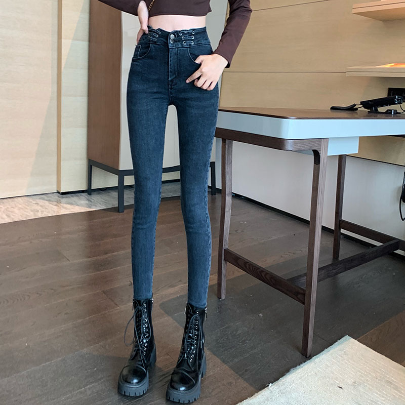 Real price! High waisted and thick jeans for women slim and versatile