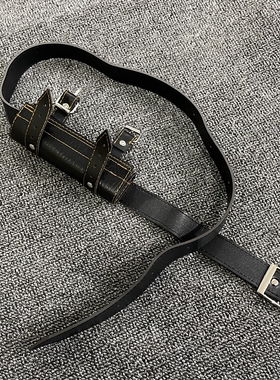 cosplay固定皮革挂腰带鞘竹刀剑拔刀居合道护具武术剑套剑袋