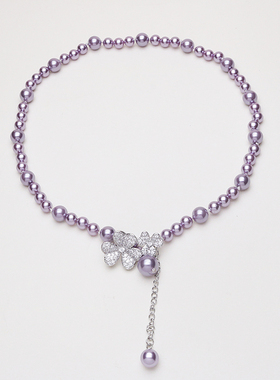 原创设计气质宴会贝壳珍珠项链