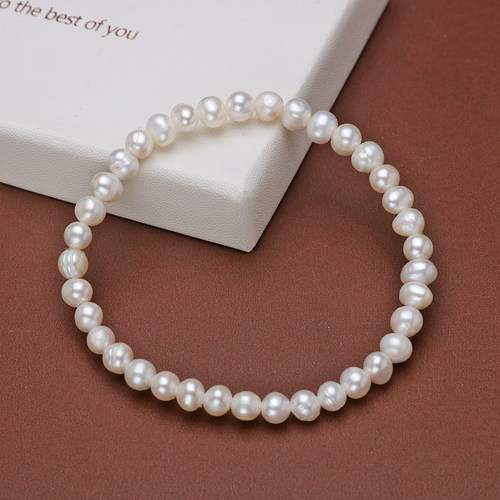 简约经典5-6mm淡水珍珠手串