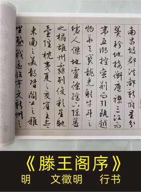文征明《滕王阁序》行书高清复制