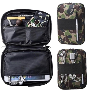 Bape日本经典迷彩猿人头杂志附录包收纳包手拿包休闲包