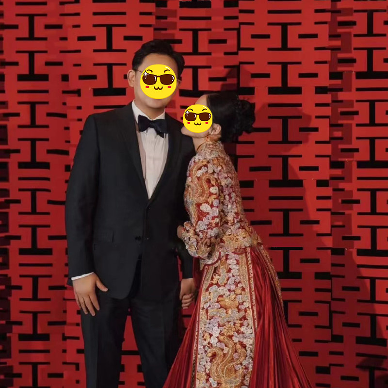 结婚喜字挂帘婚礼婚房布置背景墙拍照结婚订婚挂饰长拉帘婚庆用品