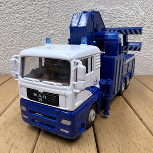 1:50曼恩消防车警车救护车合金模型摆件 MAN卡车拖车场景模型摆设