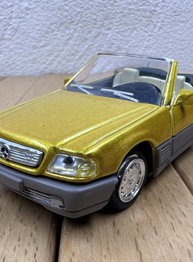 1:43奔驰1992款600SL跑车敞篷车合金模型汽车摆件