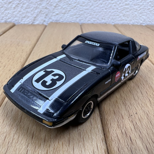1:64马自达RX7合金模型汽车摆件 万事得赛车场景摆设