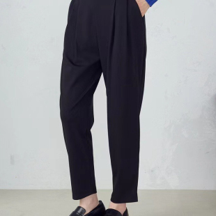 ISM 松紧腰直筒裤 小脚裤 日本 九分裤 COMME