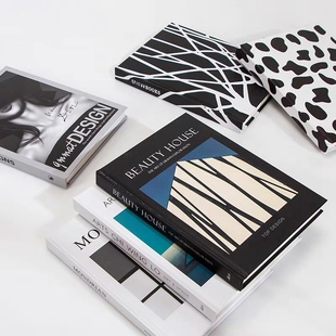 简约现代英文装饰真书仿真书摄影道具书售楼处样板间书房书柜摆件