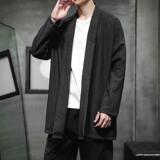 春季外套男士中长款风衣汉服披风风禅服开衫宽松道袍D948P70，男装民族服装，星座312B-2