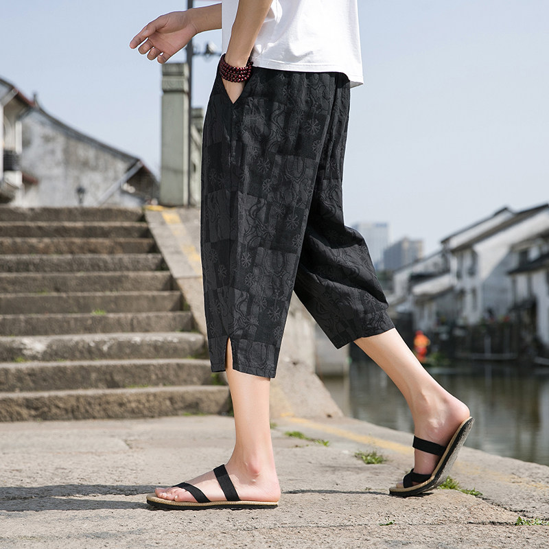 短袖外套男夏季中长款汉服披风风薄款防晒服宽松道袍D830P55,男装休闲裤,星座312B-2