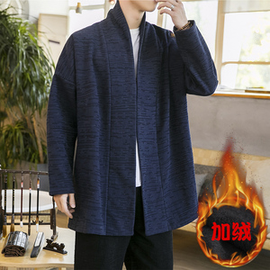 2023秋冬新款风汉服开衫加绒加厚披风外套D582P100图片