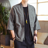 21春季新款风条纹七分袖男士开衫D554P60，男装夹克，星座312B-2