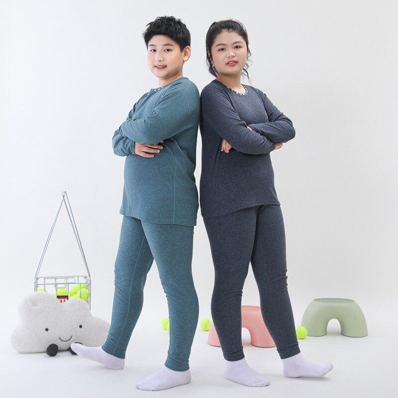 儿童德绒保暖内衣套装加肥加大码