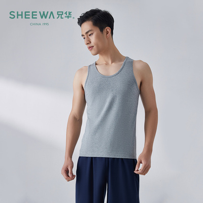 兄华莫代尔圆领男士背心夏季薄款