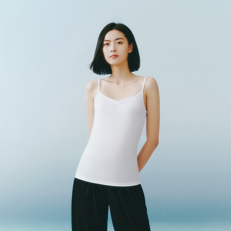 冰立方 三枪女士莫代尔吊带背心轻风凉感肩带可调节无袖打底汗衫