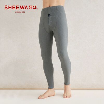 兄华男舒绒纯棉弹力加厚秋裤单件