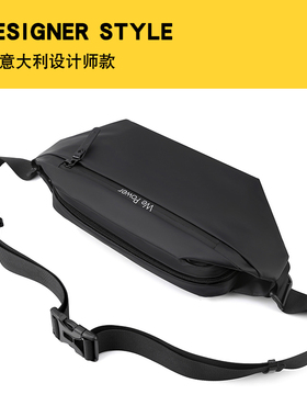 克兰曼新款户外休闲腰包男士单肩斜挎包多功能防水胸包