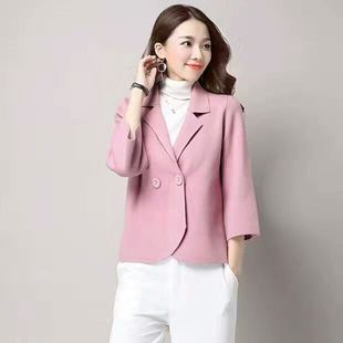 针织毛外套短款 上衣薄款 修身 开衫 外穿 小个子西装 开春女士新款