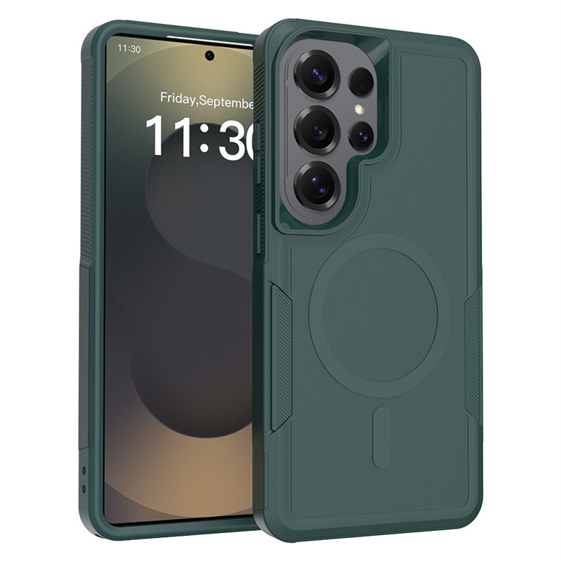 撞色磁吸适用三星s26ultra手机壳加厚s25edge镜头保护s24fe高出屏幕+plus全包25utra防摔a17新款Galaxy外壳26