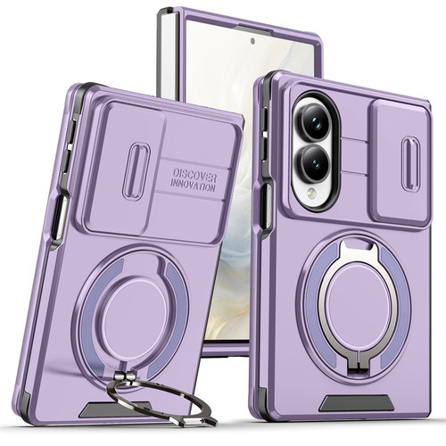 折叠带支架适用三星zfold6手机壳galaxy z fold7保护套男zfold8ultra折叠屏flod7防摔新款薄镜头推窗外壳全包