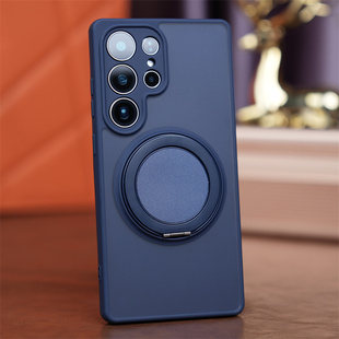 带360度旋转折叠支架适用三星s25ultra手机壳磨砂s24fe磁吸23+plus指环扣edge加全包glaxysa36a35a25a16外壳