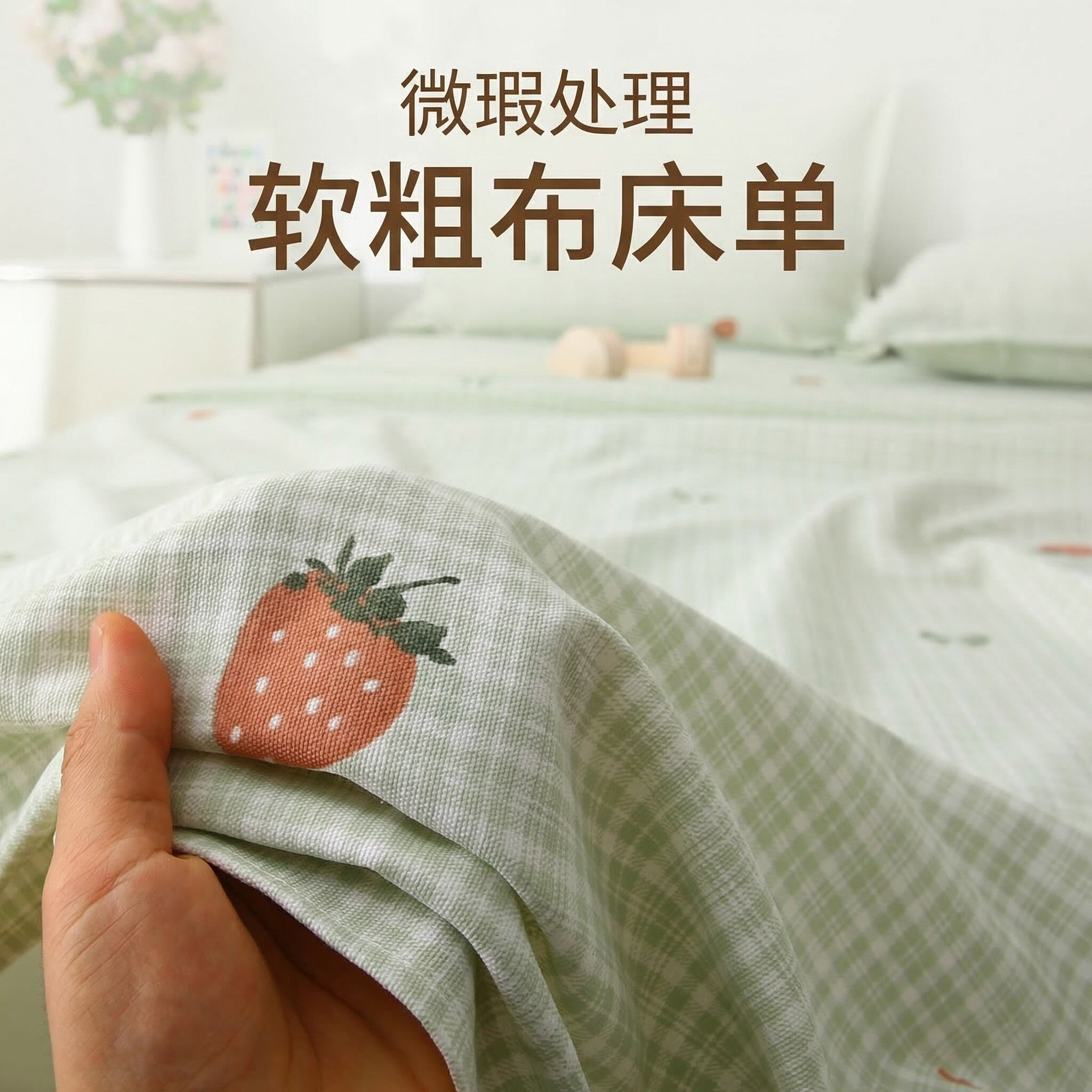 【轻微瑕疵】不起球夏季粗布床单单件双人1.51.82.0米炕床棉麻感
