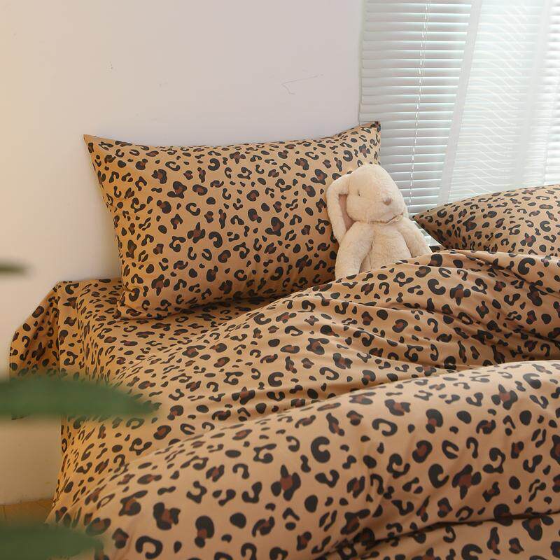 豹纹单件被套全棉加密