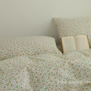 小香风 小碎花纯棉床单单件1.21.51.8m床全棉被单治愈系田园 韩式