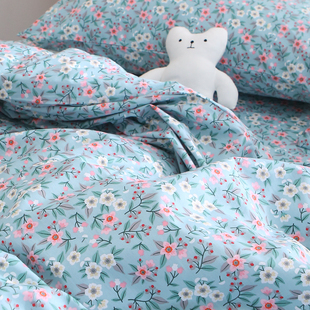 马兰花 小碎花纯棉床单单件单人1.2m双人1.51.82.0米床被单田园风