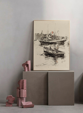 欧式风格客厅装饰画餐厅酒店卧室床头民宿墙面画酒吧帆船挂画壁画