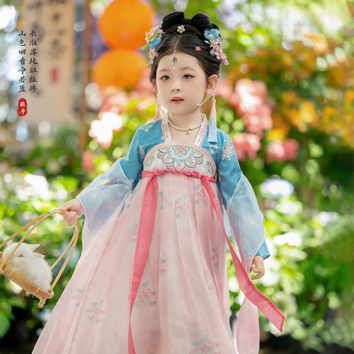 儿童汉服古装仙气连衣裙