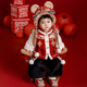 儿童拜年服男宝宝周岁礼服抓周服中国风唐装 男童汉服冬款 2025新款