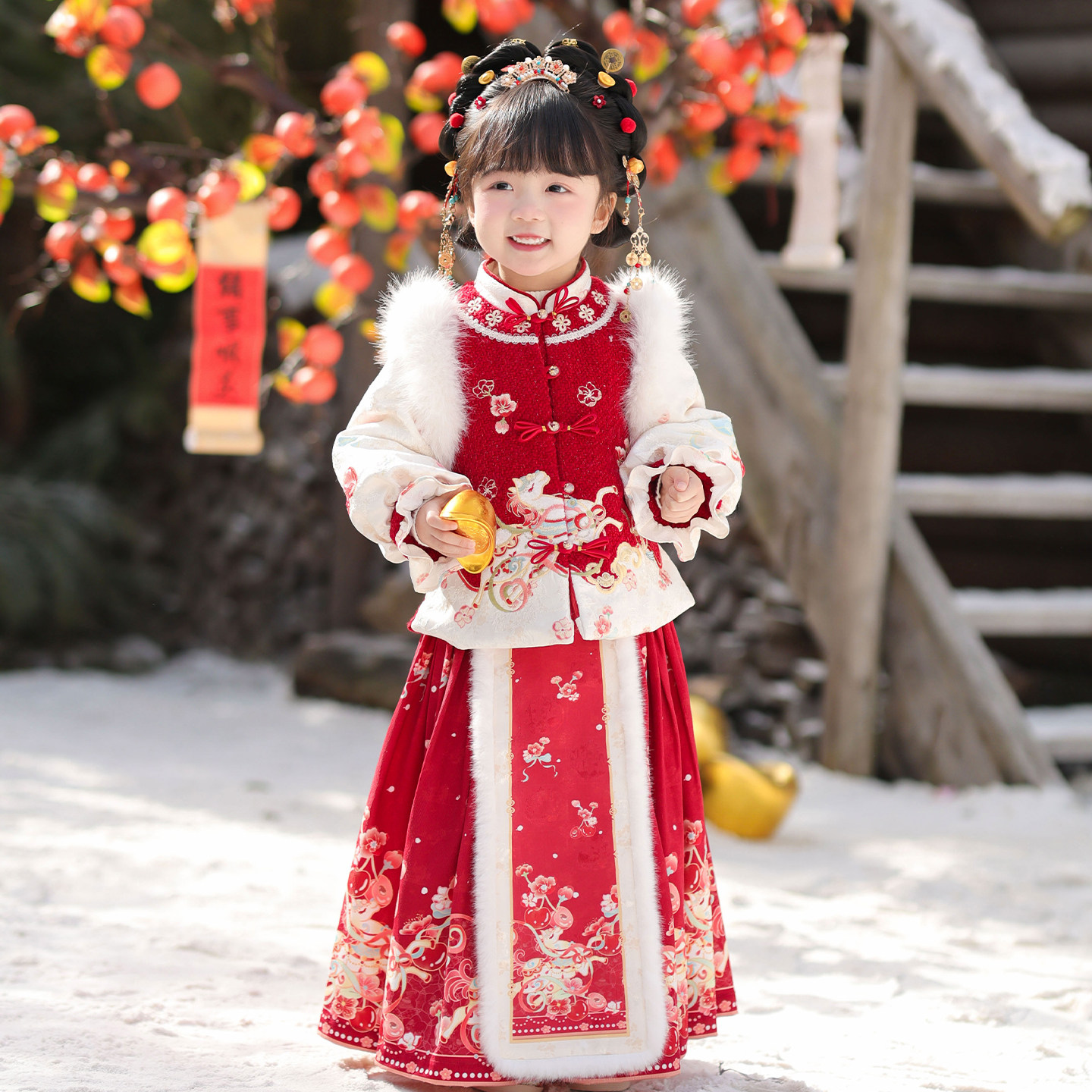 儿童新中式国风仙气明制拜年服