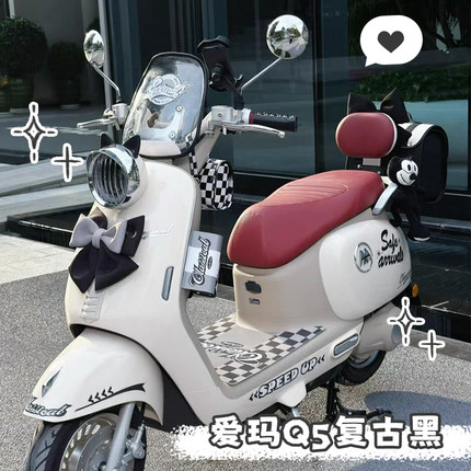 爱玛q5装饰pro电动车配饰电瓶车改装配件大全灯罩脚垫后备箱车饰