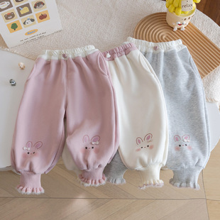 冬季 子长裤 外穿宝宝加绒加厚夹棉裤 保暖裤 棉质潮 子运动裤 女童棉裤