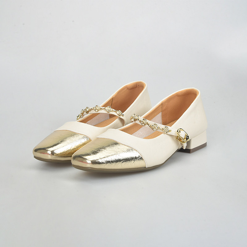 杰豪女鞋2025新款真皮气质小单鞋女一字带简约单鞋软底软面豆豆鞋,女鞋,乐福鞋（豆豆鞋）,淘宝优惠券,粉丝福利购,淘宝优惠卷