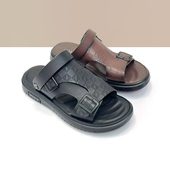 舒适防滑两穿凉拖鞋 杰豪男鞋 新款 真皮休闲透气沙滩鞋 凉鞋 2025夏季