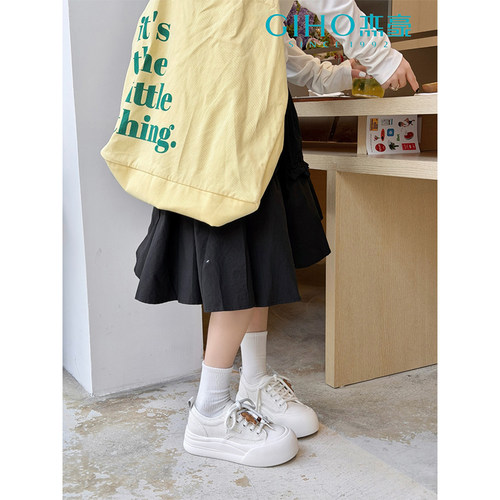 杰豪女鞋真皮休闲板鞋女2026春新款小白鞋舒适百搭学生运动鞋正品