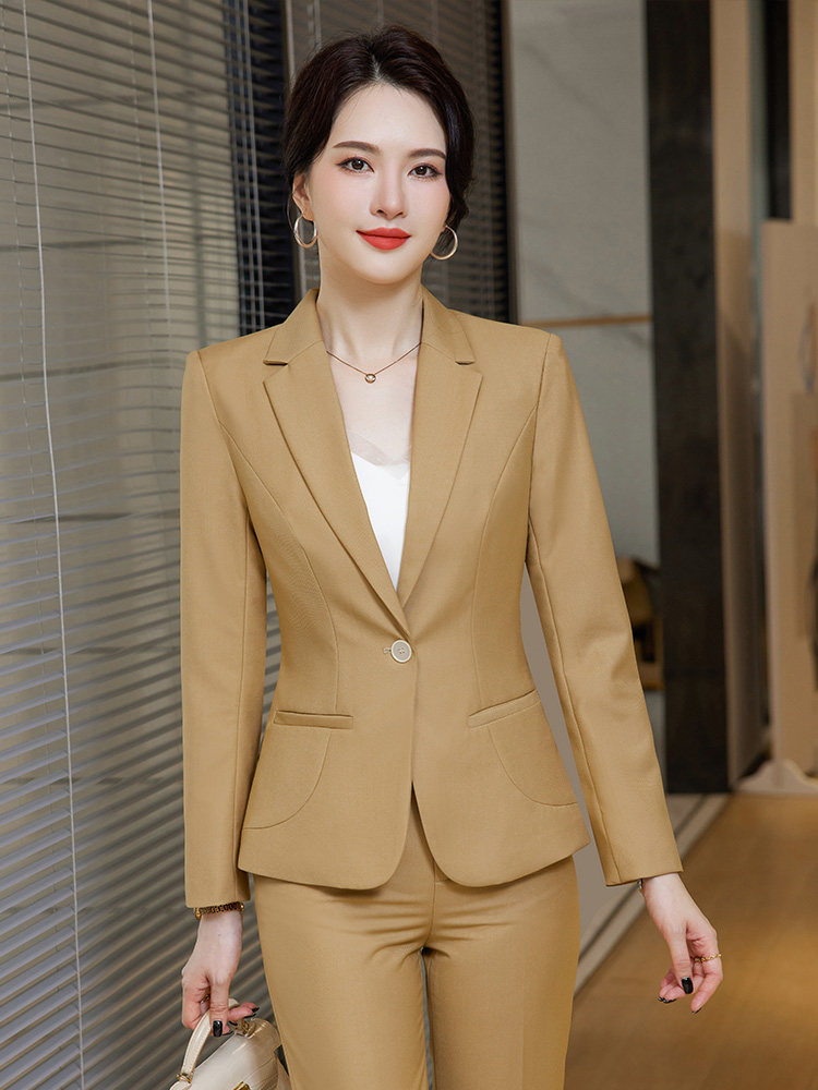 SPRING AND AUTUMN KOREAN VERSION OF THE NEW SLIM SUIT WOMENS JACKET SHORT SUIT LONG-SLEEVED TEMPERAMENT CASUAL ONE-BUTTON TOP