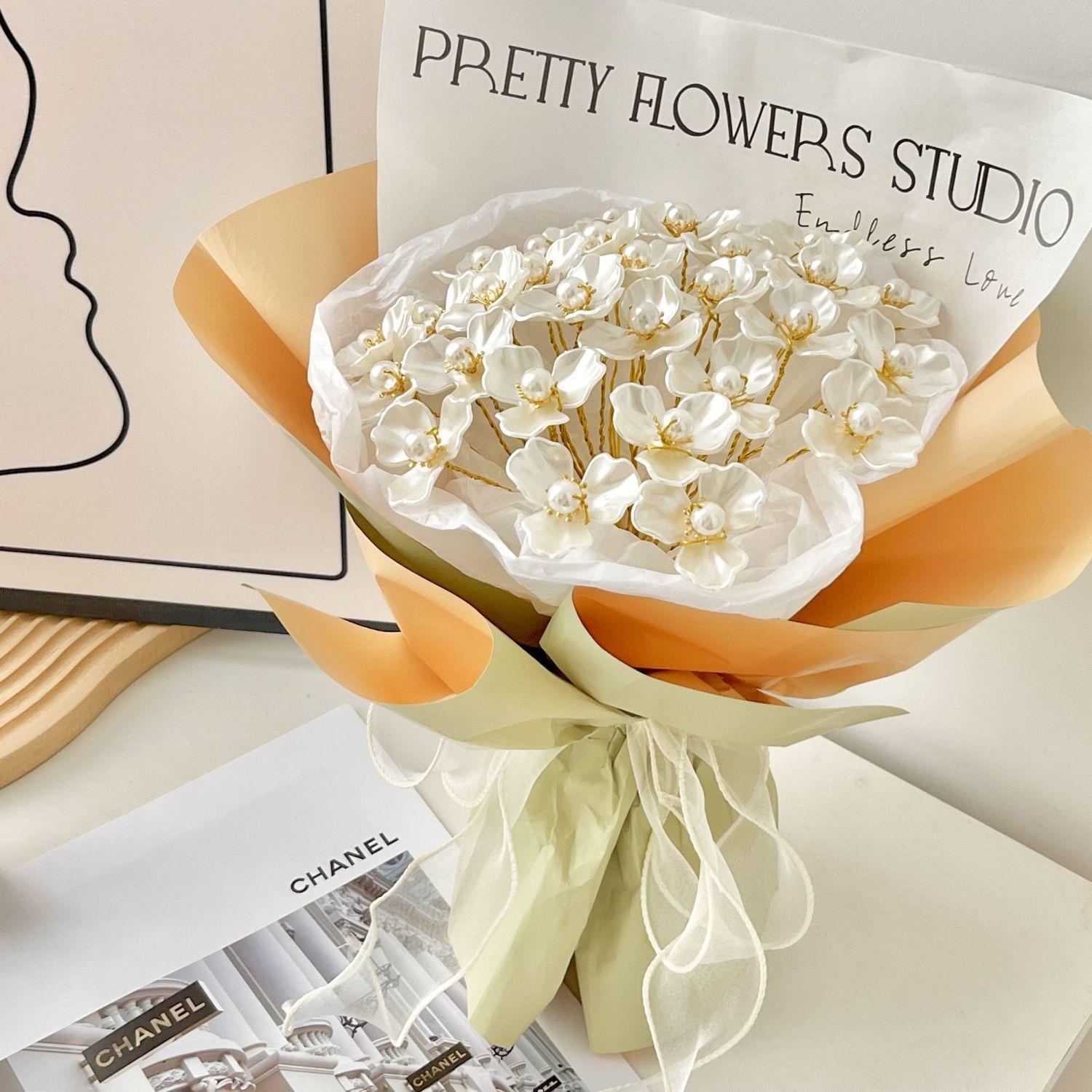 永不凋谢的花手工diy玉兰花礼物