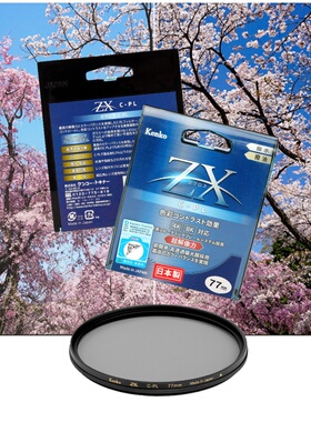 肯高ZX偏振镜CPL高清4k8k视频滤镜风光摄影58 62 67 72mm高端滤镜
