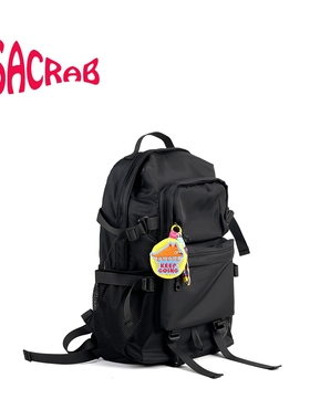 城市户外旅行背包大容量工装男女学生轻便出游尼龙拉链机能双肩包