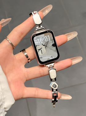 hekk适用小米9pro表带新品烂漫鎏金细闪红米watch6表带女高级表链