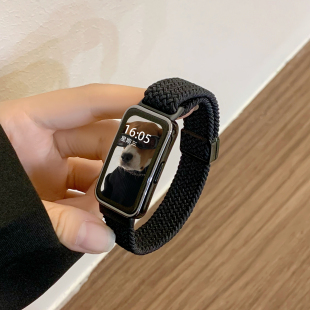 hekk适用华为手环11表带尼龙编织磁吸华为手环10 8表带运动腕带