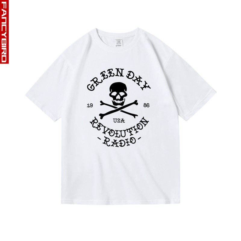 朋克美国摇滚纯棉半袖中性衣服