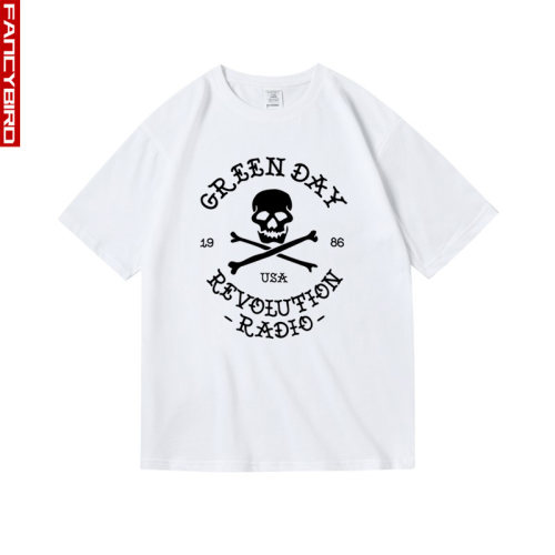 朋克美国摇滚纯棉半袖中性衣服